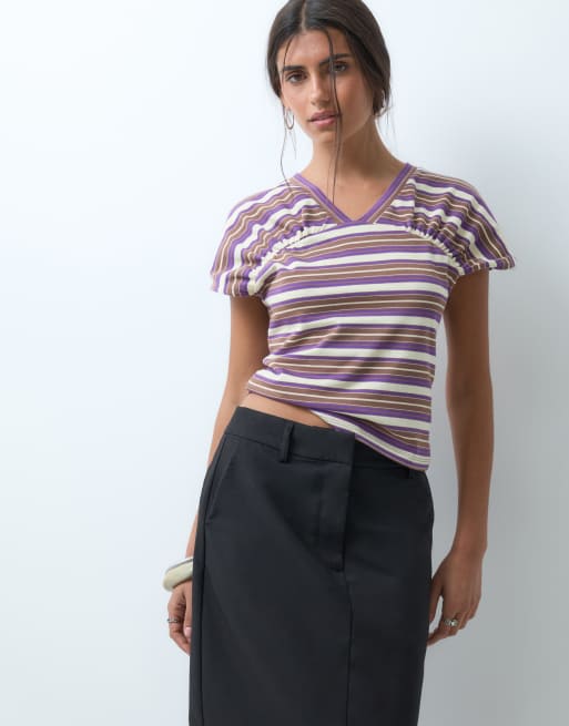 ASOS DESIGN kokerrok tot op de knie in zwart, 3 van 5