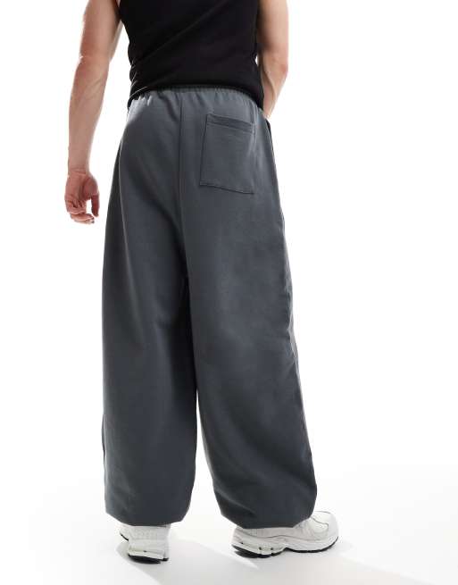 ASOS DESIGN - Koksgrå joggingbukser med super posede bukseben, 3 af 5