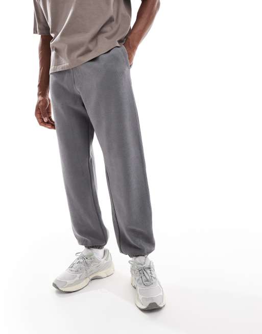ASOS DESIGN - Koksgrå joggingbukser med tekstur og oversized pasform - Del af sæt, 5 af 5
