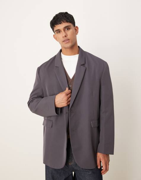 ASOS DESIGN - Koksgrå oversized løstsiddende blazer - view 1
