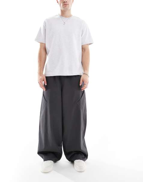 ASOS DESIGN - Koksgrå oversized posede cargobukser - view 1