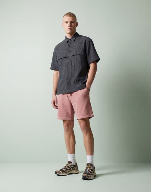 ASOS DESIGN - Koksgrå oversized utility-skjorte i seeersucker med tekstur og firkantet pasform, 10 af 12