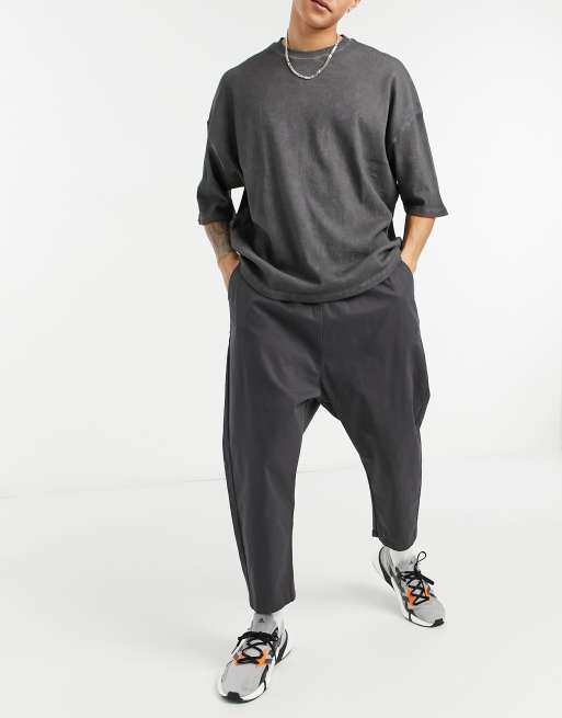 ASOS DESIGN - Koksgrå posede chinos