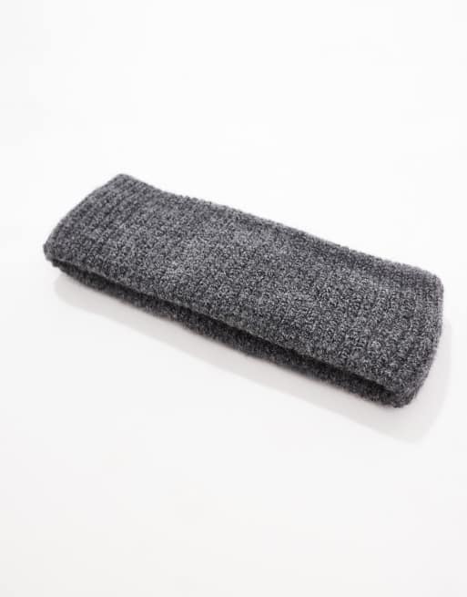 ASOS DESIGN - Koksgrå ribstrikket hårbånd, 4 af 4
