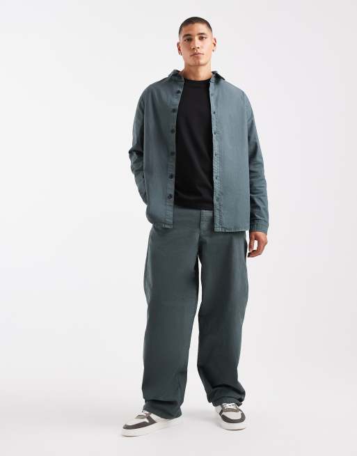 ASOS DESIGN - Koksgrå skjorte i ripstop - Del af sæt, 2 af 5