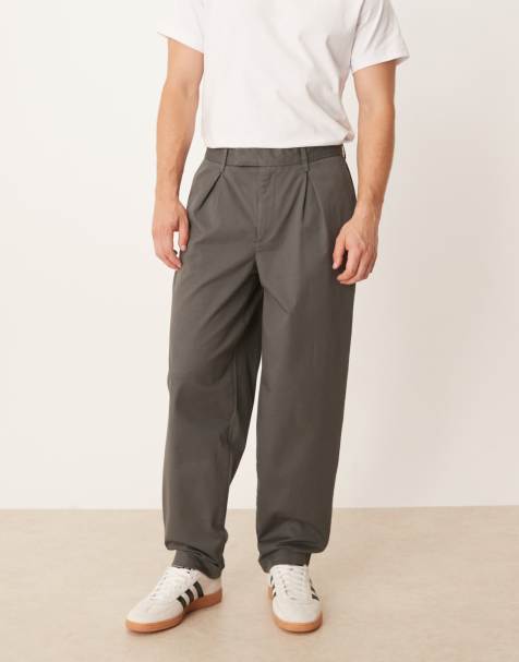ASOS DESIGN - Koksgrå tapered chinos - view 1