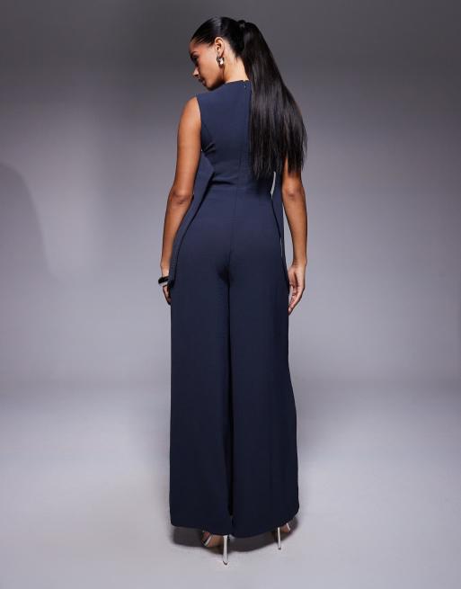 ASOS DESIGN - Koksgråt jumpsuit med brede ben og spændedetaljer, 2 af 4