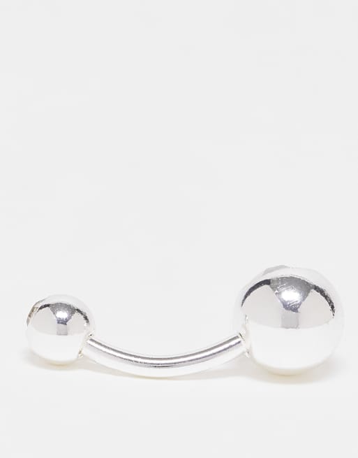 ASOS DESIGN – Kolczyk do pępka ze stali nierdzewnej z kryształkiem, 4 z 4