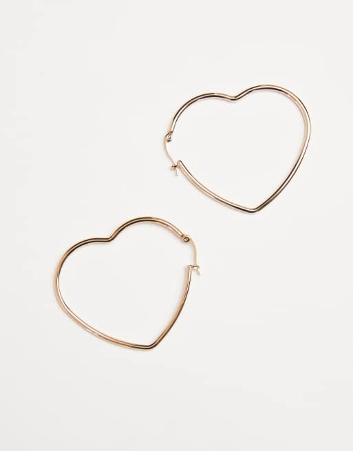 ASOS DESIGN – Kolczyki w odcieniu złotym w kształcie serc, 2 z 3