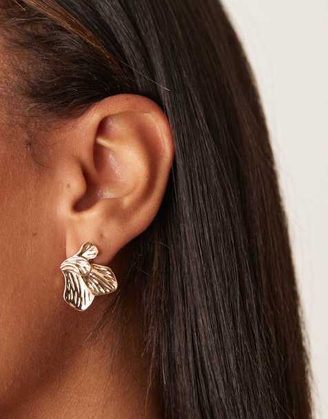 ASOS DESIGN – Kolczyki-wkrętki w kształcie małych kwiatów w kolorze złota - view 1