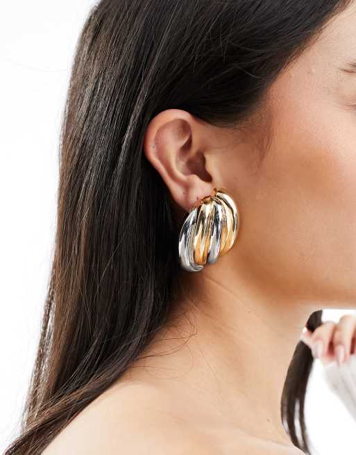 ASOS DESIGN – Kolczyki wkrętki z różnych metali w stylu vintage