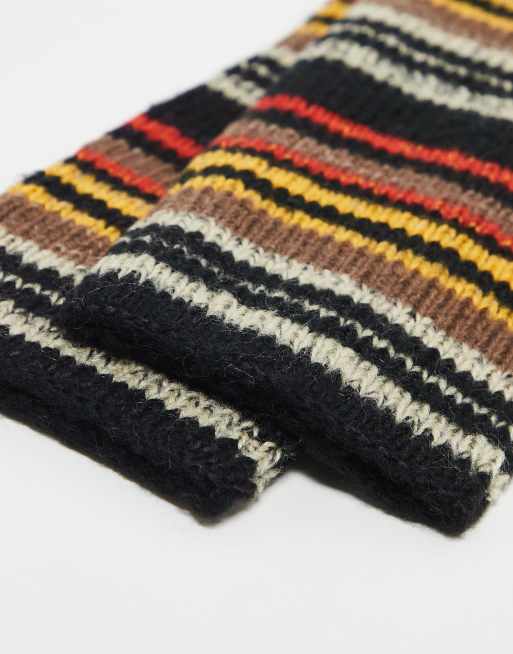 ASOS DESIGN – Kolorowe dzianinowe ocieplacze na ramiona w paski, 2 z 3
