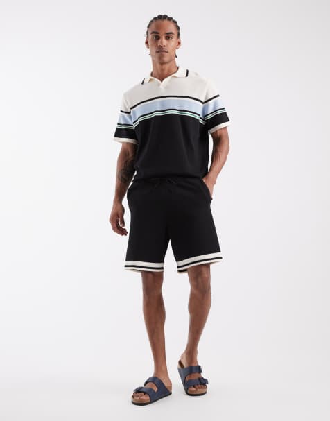 ASOS DESIGN – Kolorowe dzianinowe szorty o luźnym kroju w paski, część zestawu - view 1