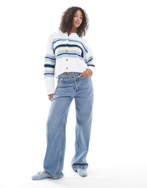ASOS DESIGN – Kolorowy kardigan w paski o pudełkowym kroju, 4 z 4