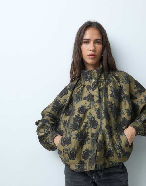 ASOS DESIGN Kombiteil-Jacke mit Blumen-Jacquard in Mehrfarbig, 2 von 5