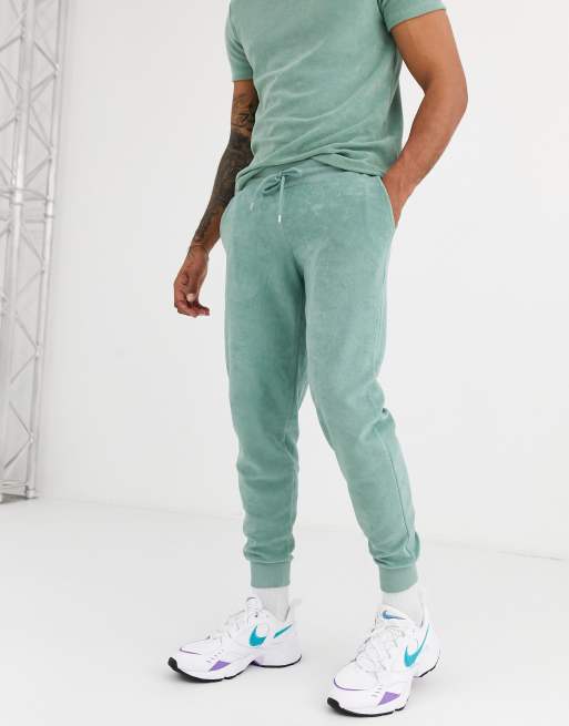 ASOS DESIGN – Kombiteil aus Frottee in verwaschenem Grün, 3 von 3