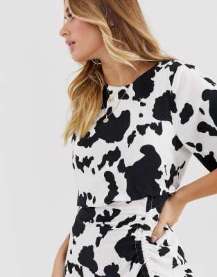 cow print dress asos