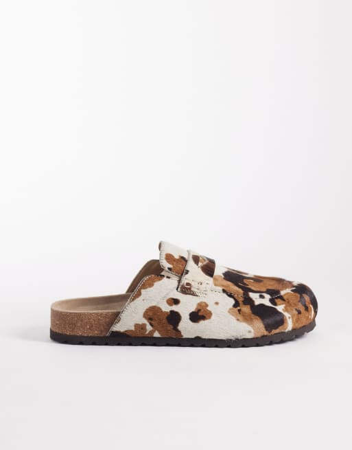 ASOS DESIGN – Komönstrade pennyloafers med öppen häl, 3 av 4