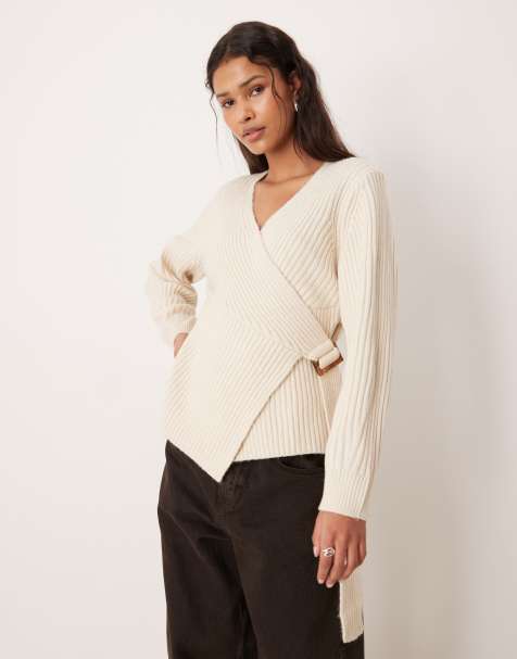 ASOS DESIGN – Kopertowy kardigan w naturalnym kolorze - view 1