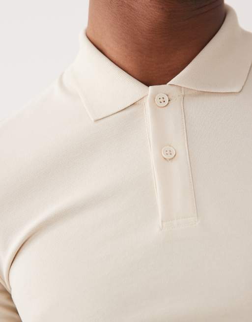ASOS DESIGN – Körperbetontes Basic-Polohemd aus Pikee in Anthrazit, 3 von 5