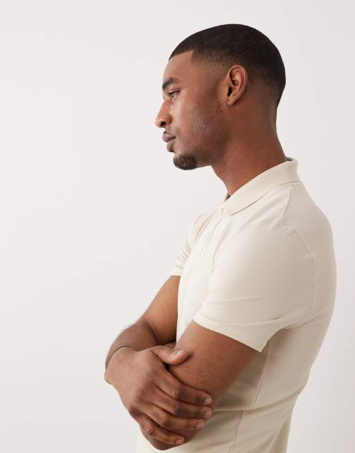 ASOS DESIGN – Körperbetontes Basic-Polohemd aus Pikee in Anthrazit, 4 von 5