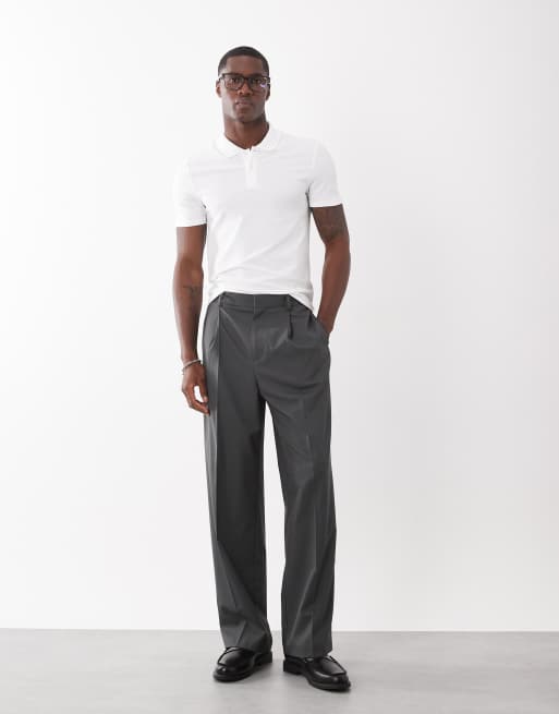 ASOS DESIGN – Körperbetontes Basic-Polohemd aus Pikee in Weiß, 3 von 5