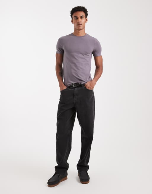 ASOS DESIGN – Körperbetontes Basic-T-Shirt in Grau, 2 von 5