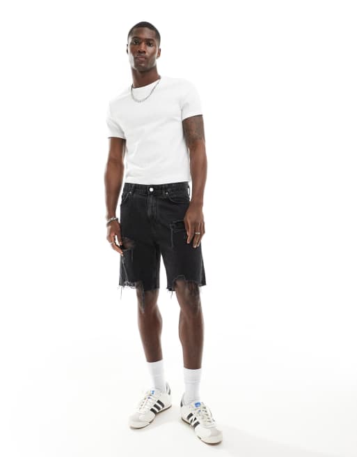 ASOS DESIGN – Körperbetontes, geripptes Basic-T-Shirt in Weiß mit kurzem Schnitt, 2 von 4