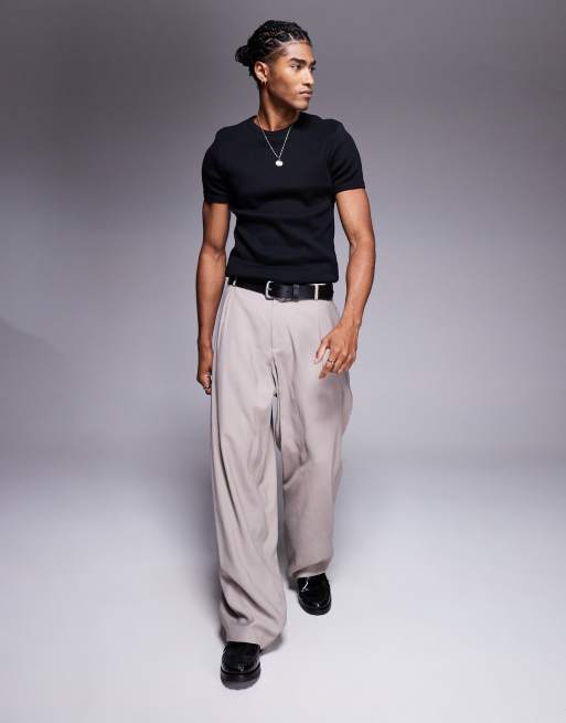 ASOS DESIGN – Körperbetontes, geripptes T-Shirt aus superschwerem Material in Schwarz , 2 von 4