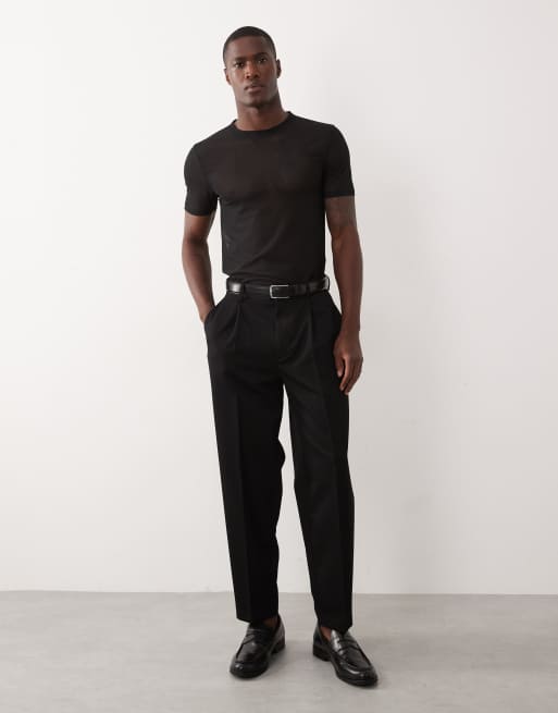ASOS DESIGN – Körperbetontes T-Shirt aus Netzstoff in Schwarz, 2 von 5