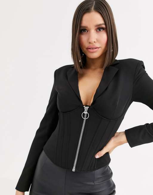 ASOS DESIGN – Korsett-Blazer mit Stäbchendesign