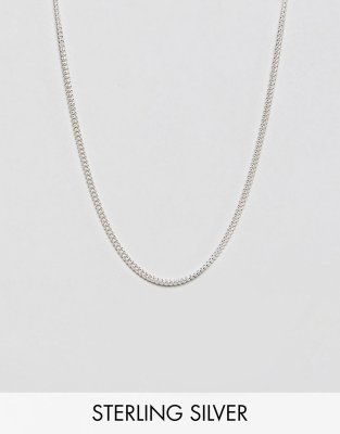 ASOS DESIGN u2013 Kort halsband i �kta silver