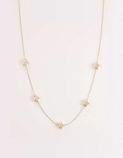 ASOS DESIGN - Korte ketting met bolle sterretjes in goudkleur - view 1