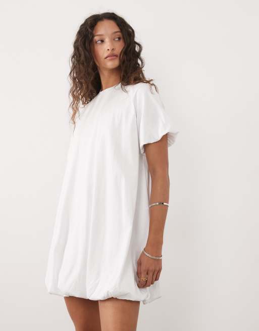 ASOS DESIGN - Korte mini-jurk met pofmouwen en pofzoom, 3 van 4
