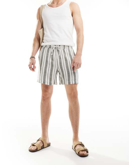 ASOS DESIGN - Korte og grønstribede shorts, 2 af 5