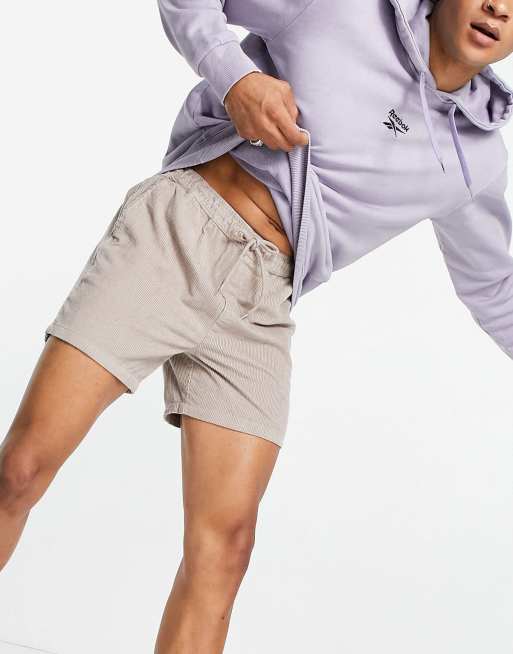 ASOS DESIGN - Korte short van corduroy in beige