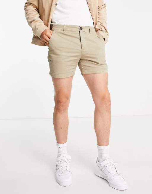 ASOS DESIGN - Korte skinny chinoshort in beige , 4 van 4