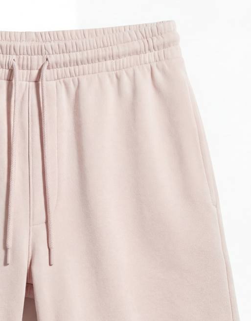 ASOS DESIGN - Korte slim-fit jersey short van jersey in roze met wassing, 8 van 12