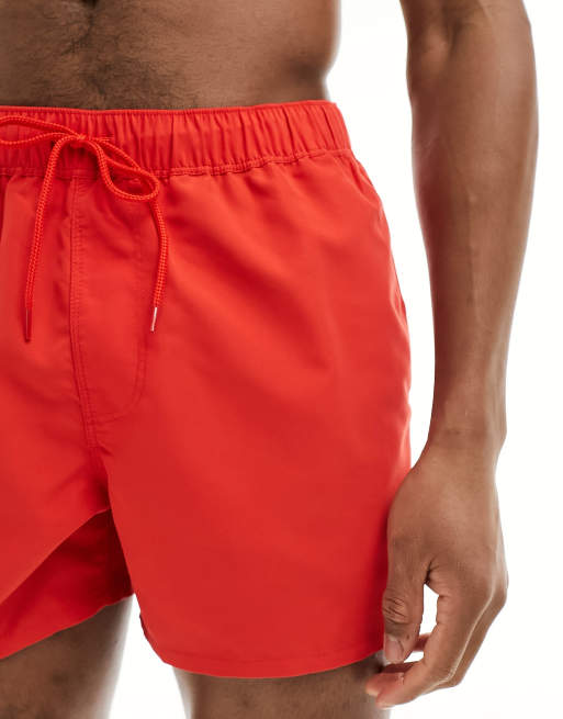 ASOS DESIGN - Korte zwemshort in rood , 3 van 4
