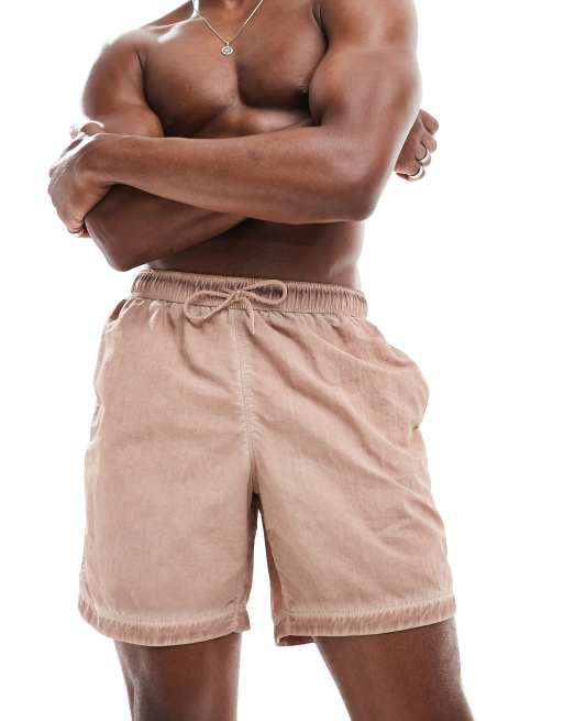 ASOS DESIGN - Korte zwemshort in roze 
