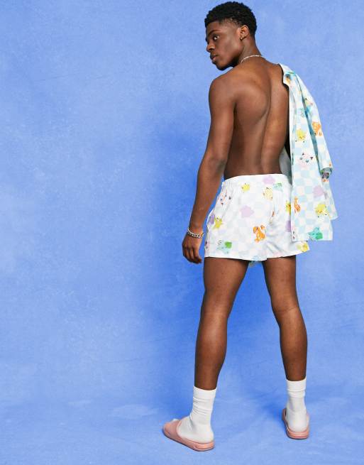 ASOS DESIGN - Korte zwemshort met Pokemon-print en dambordruitjes, 2 van 4