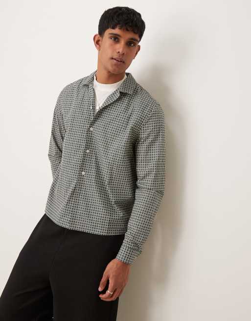 ASOS DESIGN – Koszula o luźnym pudełkowym kroju w zieloną kratkę