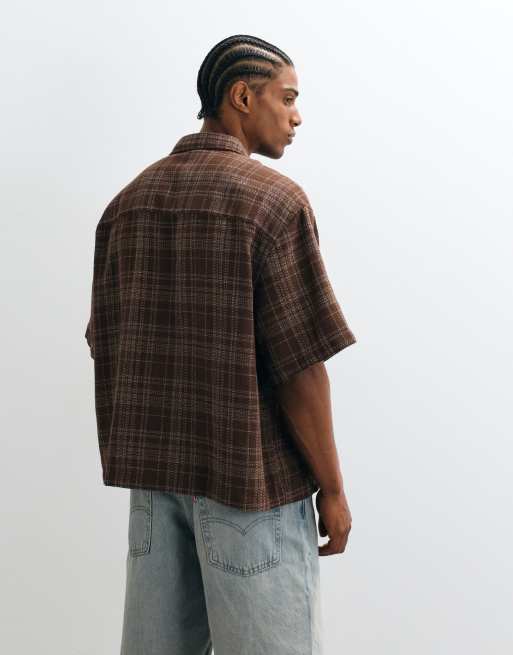 ASOS DESIGN – Koszula oversize o pudełkowym kroju w brązową kratkę, 2 z 5