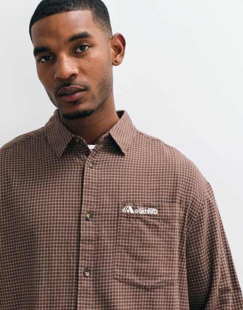 ASOS DESIGN – Koszula oversize o pudełkowym kroju w brązową kratkę - view 1