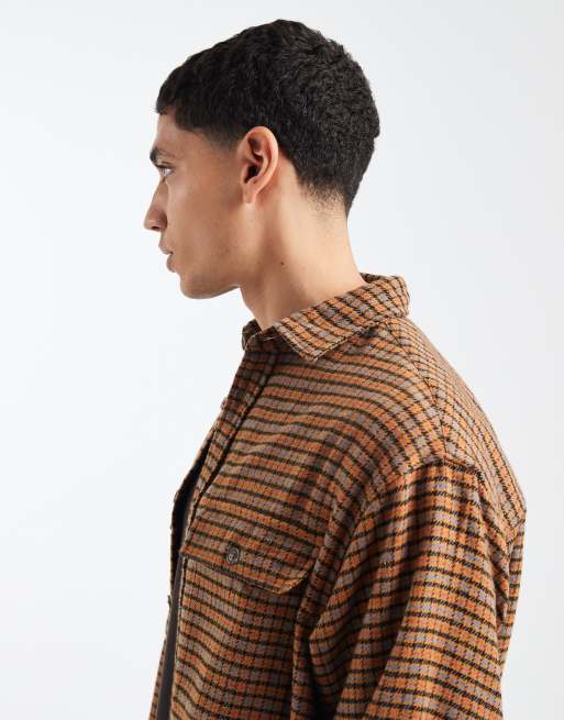 ASOS DESIGN – Koszula oversize o pudełkowym kroju w drobną brązową kratkę, 5 z 6