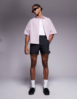 ASOS DESIGN – Koszula oversize o pudełkowym kroju w różowo-białe paski - view 1