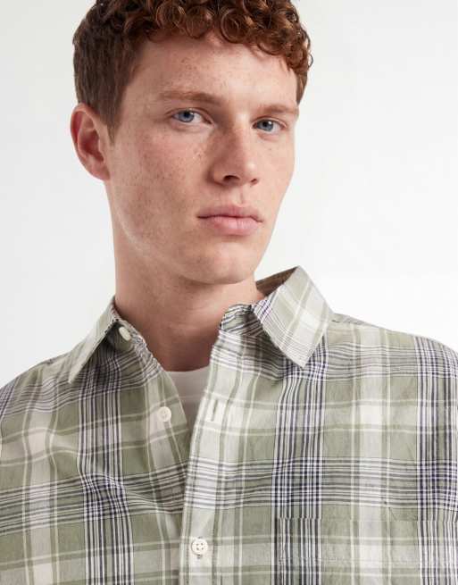 ASOS DESIGN – Koszula oversize w kratę, w kolorze khaki, 4 z 5