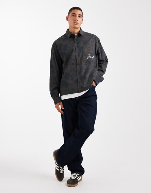 ASOS DESIGN – Koszula oversize w panterkę z haftem na kieszeni z przodu, 2 z 5