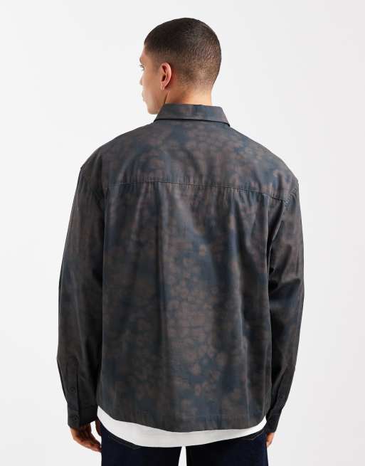 ASOS DESIGN – Koszula oversize w panterkę z haftem na kieszeni z przodu, 3 z 5