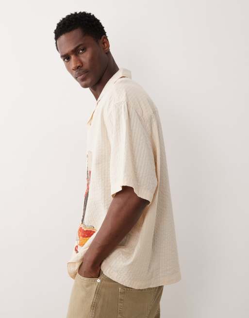 ASOS DESIGN – Koszula oversize z kory z nadrukiem, 4 z 5
